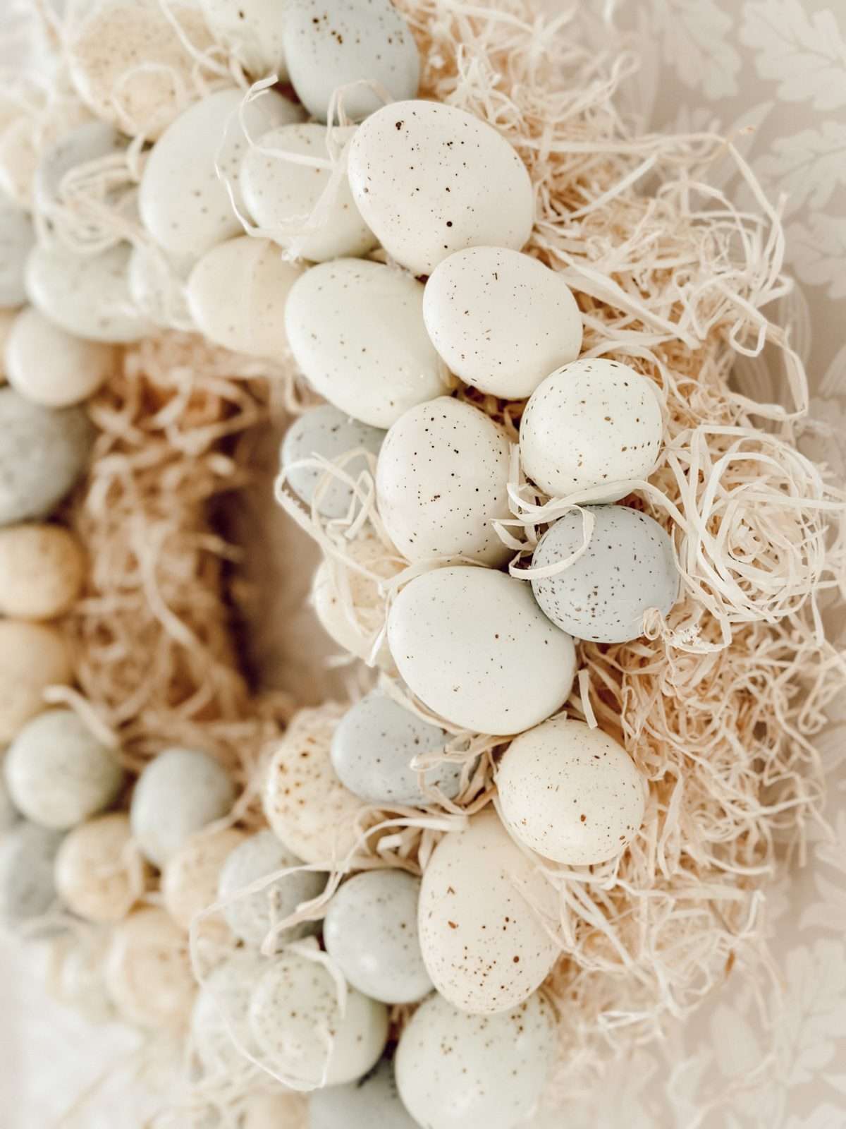 Easy Easter egg wreath can be customized to fit any design style.