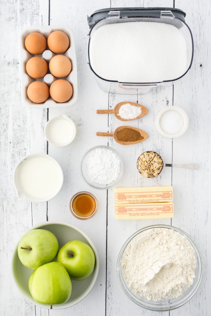 The simple ingredients you'll need for this apple cake recipe for St. Patrick's Day.