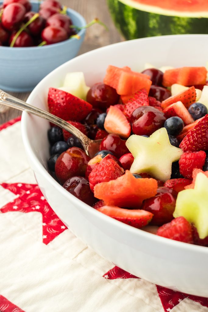 Delicious red, white, and blue salad recipe for summer cookouts and BBQ's.