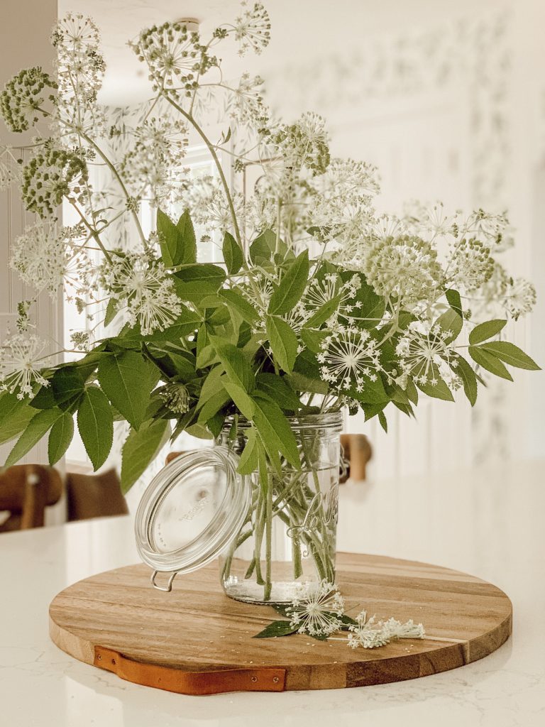 Enjoy summer days with a walk in the park picking wildflowers then displaying them in a mason jar.