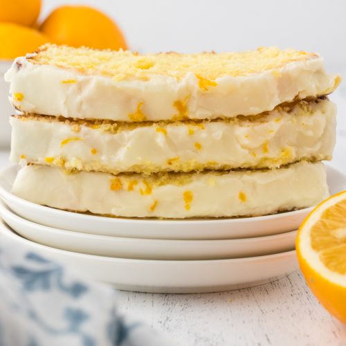 Meyer Lemon cake with lemon butter glaze is a delicious breakfast or dessert option.