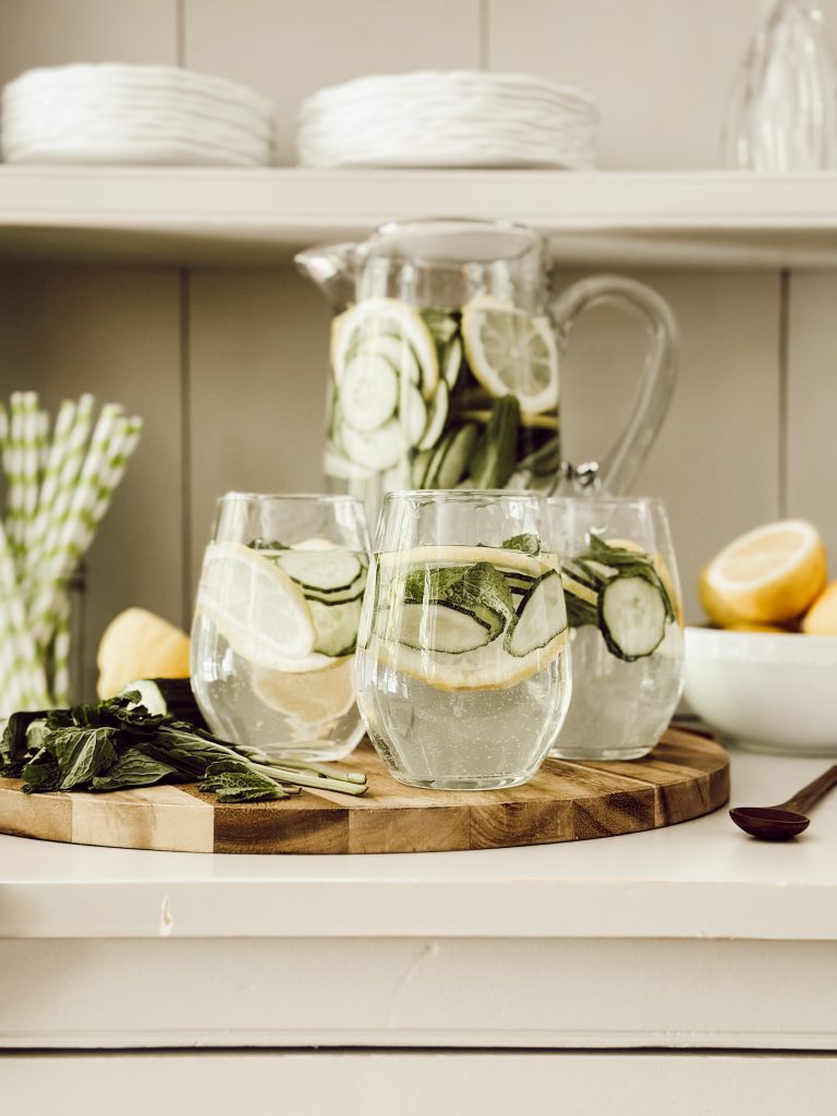 Cucumber mint water is a simple recipe to increase your daily water intake.