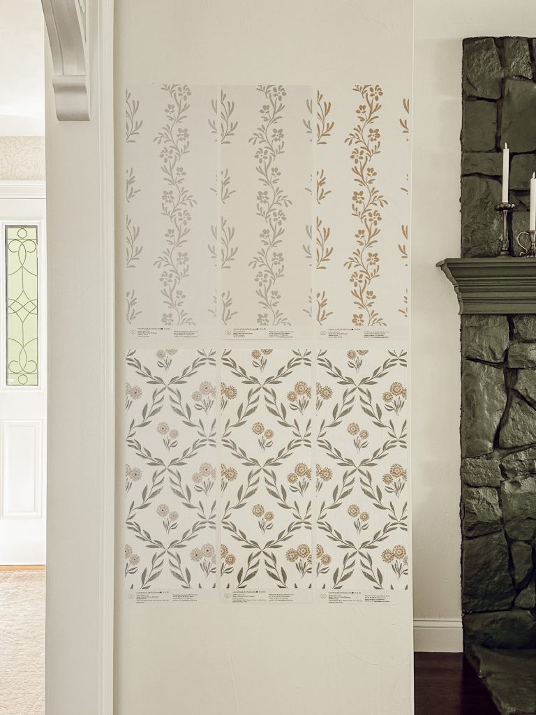 Samples of the different kinds of Love vs Design DIY wallpaper in our home.