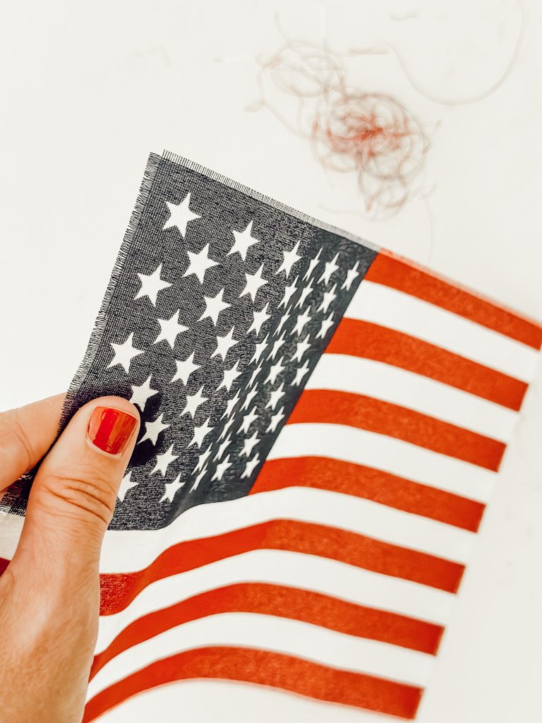 A DIY American flag for 4th of July, Memorial Day, and other patriotic holidays.
