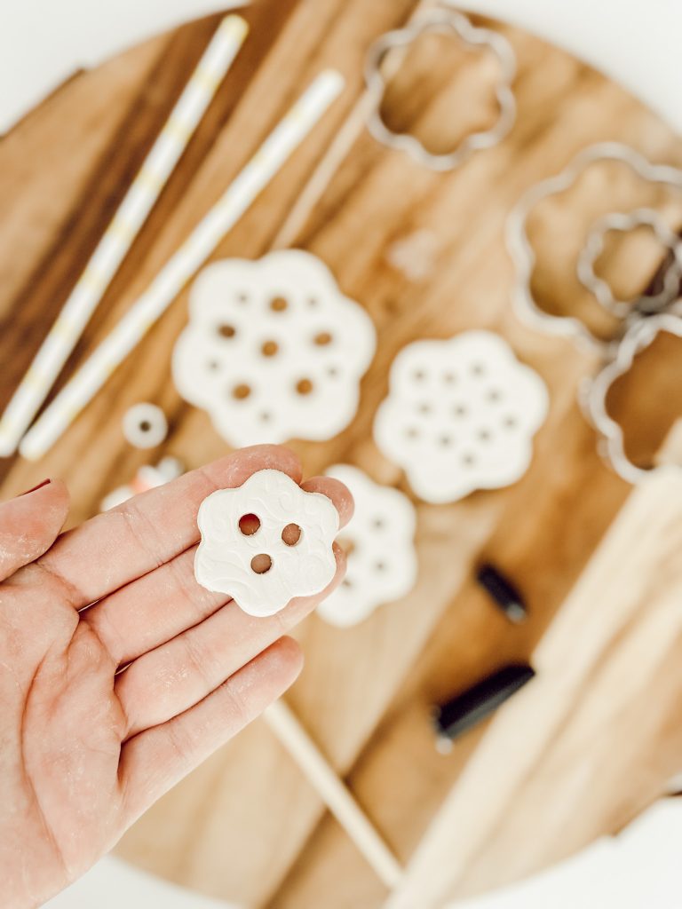 DIY project for unique home decor using white air dry clay.