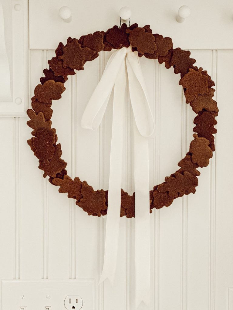 DIY salt dough wreath adds a natural element to your home decor.