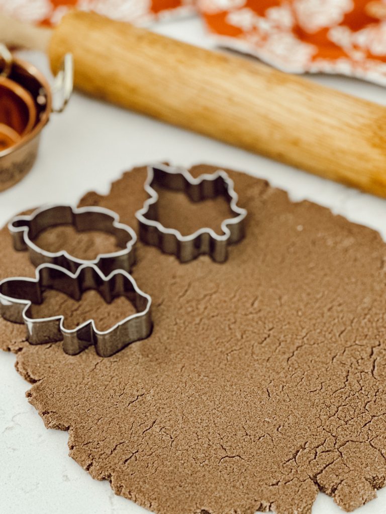 Fall shaped cookie cutters to cut out shapes in the craft dough for fall decor in our home.