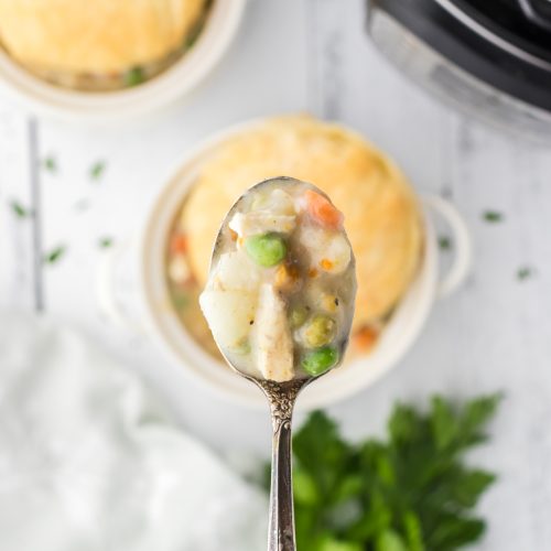 Chicken pot pie filling is a delicious easy dinner idea any night of the week.