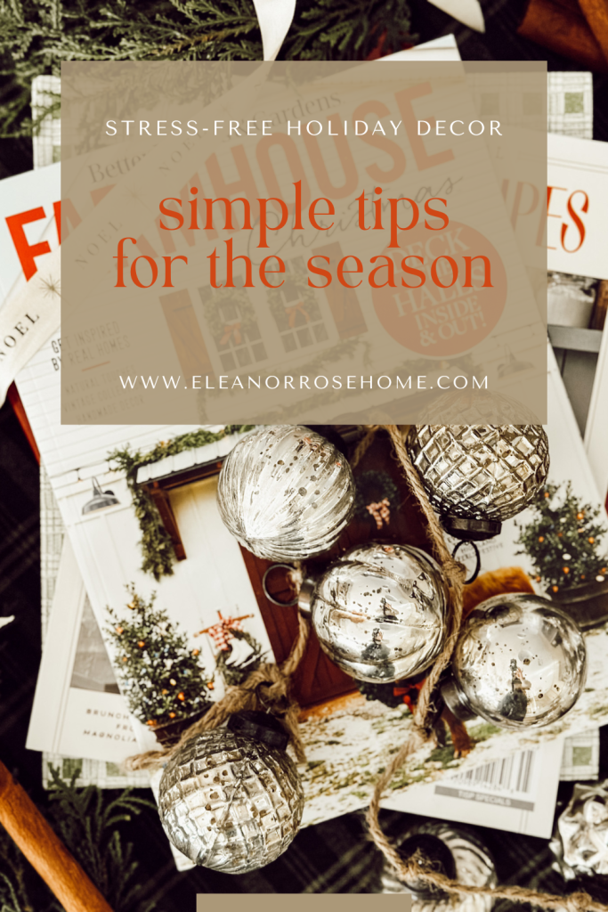 Non-stressful Christmas decorations for a joyful season at home.