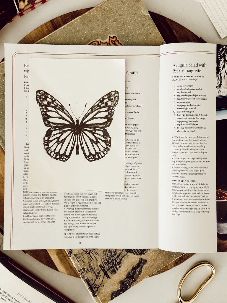 Trace the correct size of the recipe you 'll need to put in the frame for kitchen wall art.