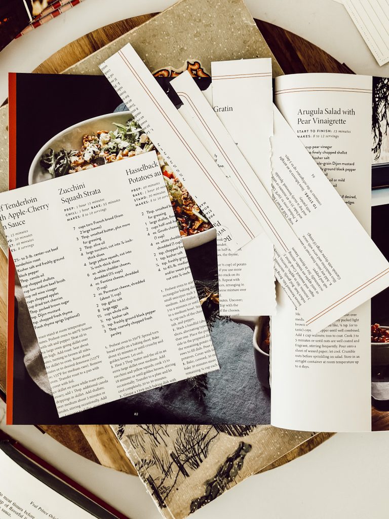 Cut out the recipe using scissors to hang in the kitchen area of your home.