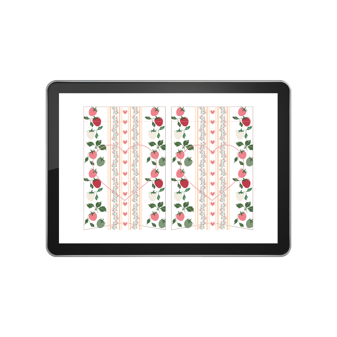 iPad with an image of our free Valentine's Day printable that anyone can download and print.