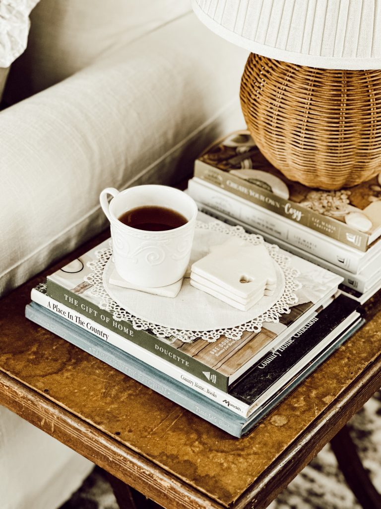 Make homemade coasters with air dry clay, cookie cutters, and Mod Podge.