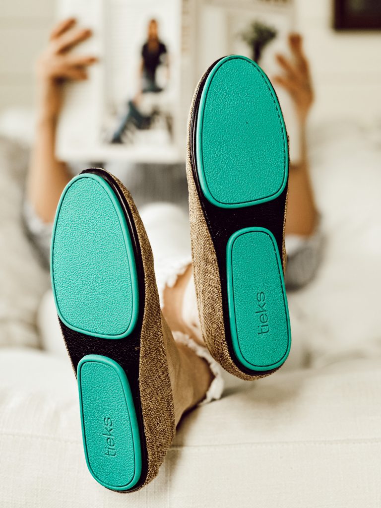 Tieks blue sole ballet flat shoes are the most comfortable shoe you'll have in your closet.