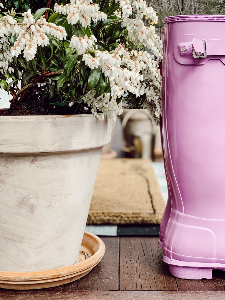 A colorful pot of flowers is a great way to refresh your outdoor space for spring and warm weather.