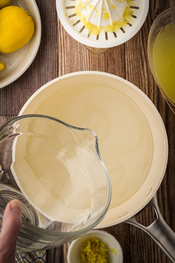 A medium saucepan to make a simple syrup with water and granulated sugar.