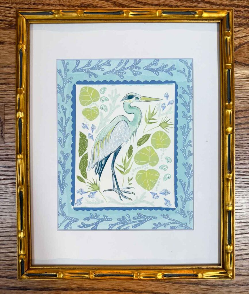 Weekly Wednesday Wish List #222 Worthing Court blog with a framed picture.