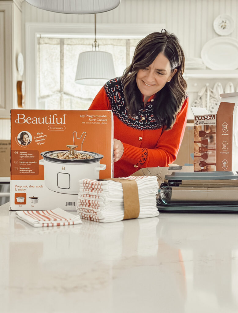 Heidi of Eleanor Rose Home in her kitchen sharing her favorite Walmart Early Black Friday Deals of 2025.