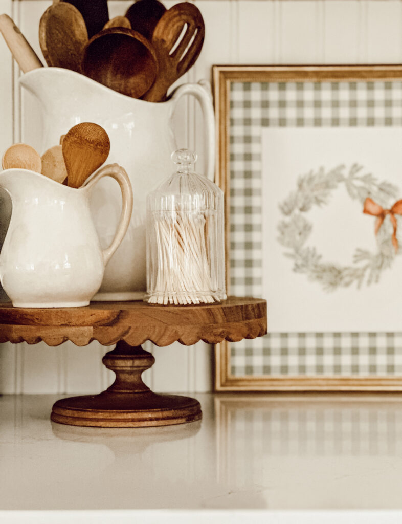 Weekly Wednesday Wish List #230 Eleanor Rose Home kitchen counter with Christmas decor.