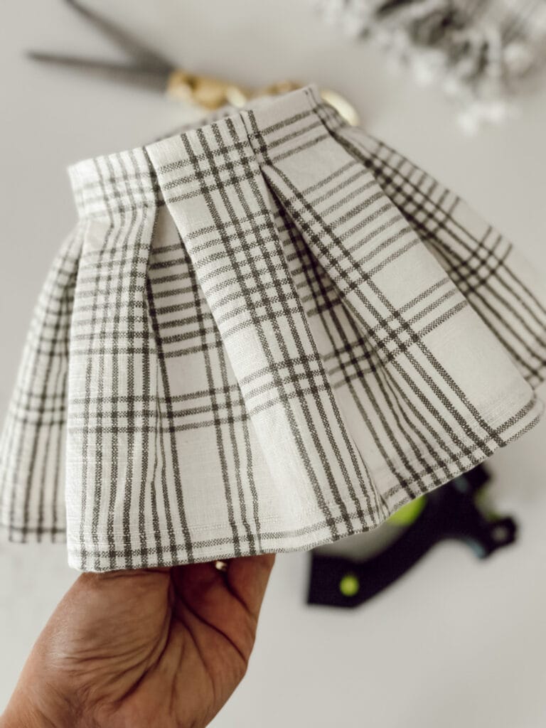 The finished lampshade cover ready for adding to any light.