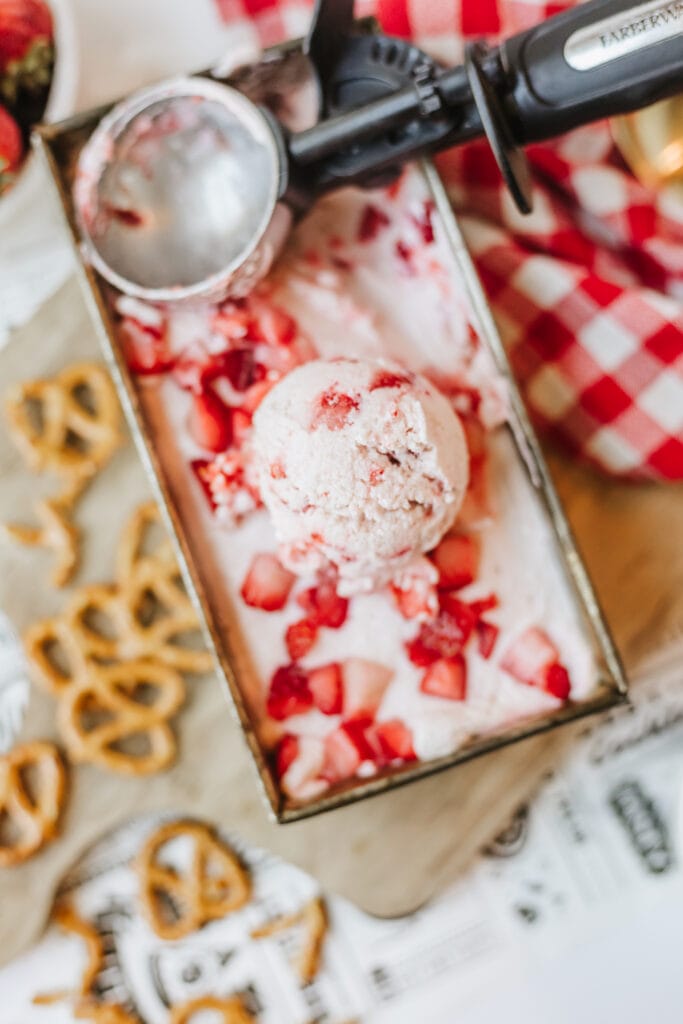 Scoop of high protein ice cream for summer snacking.