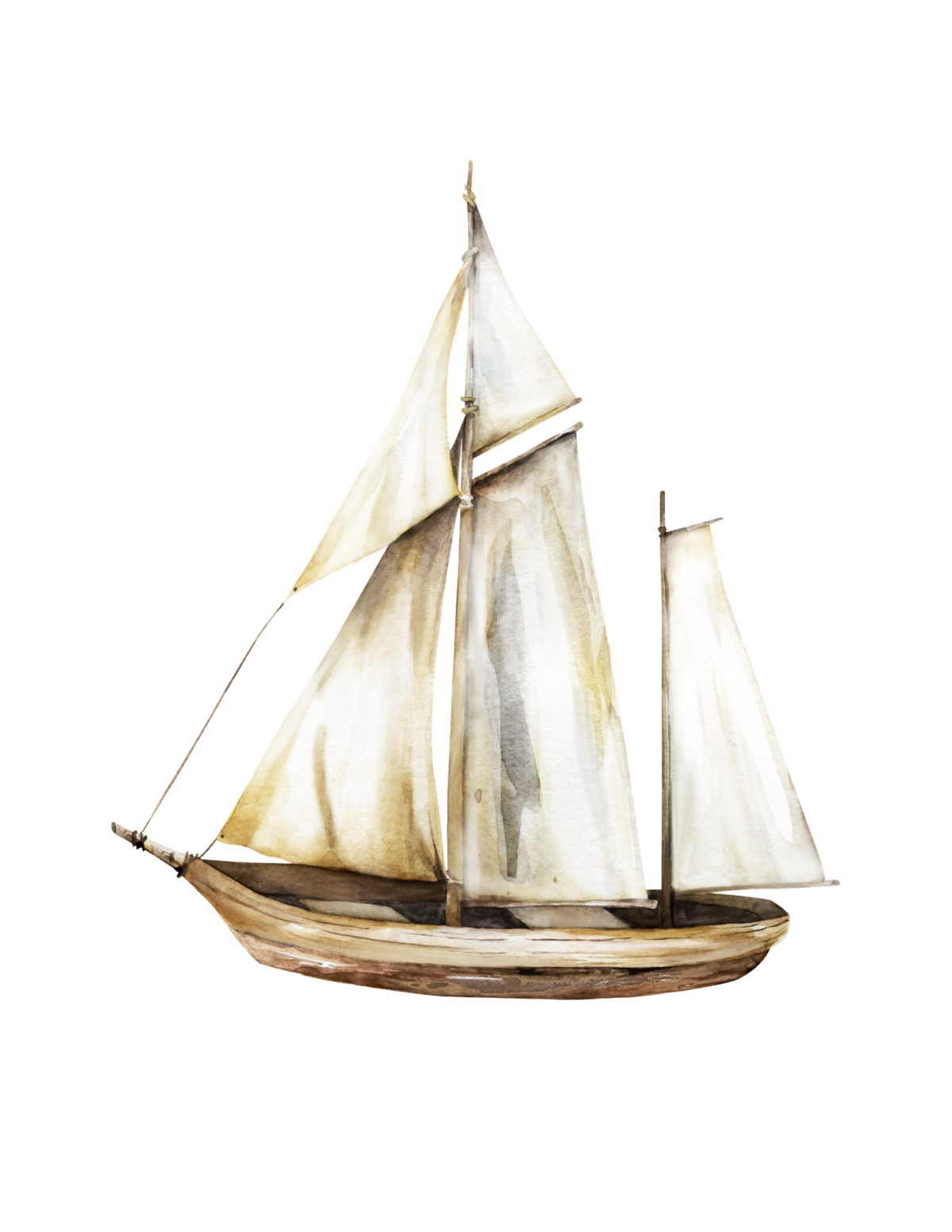 Summer sailboat printable artwork for summer home decor.