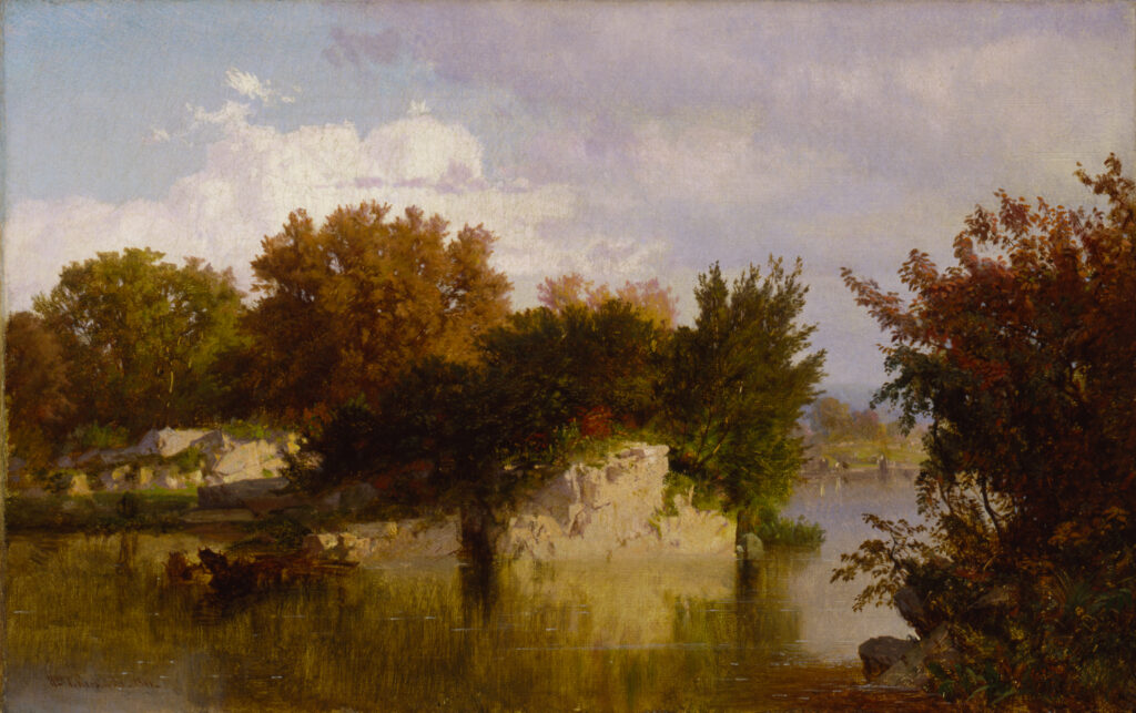 Free fall vintage art prints for autumn home decor. Art by William Trost Richards.